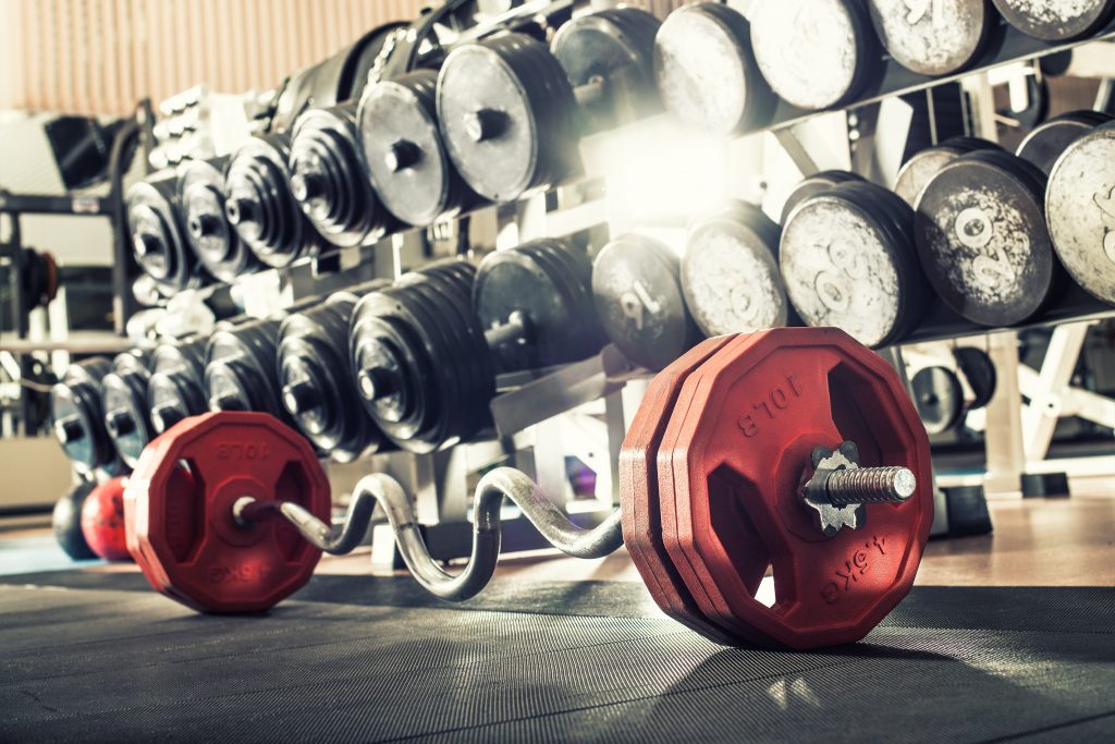 free weights at gym